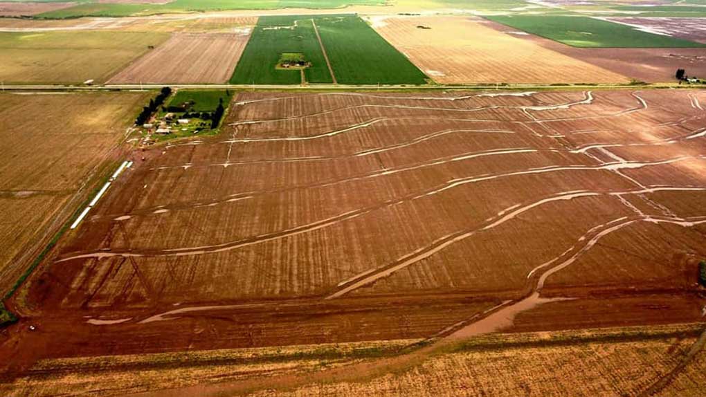 Con terrazas con buen aprovechamiento de suelo y rinde de cultivos.